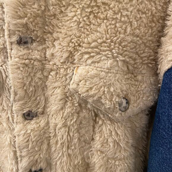Members Of The Rage by Kid Cudi Denim Sherpa Trucker Jacket Made in Italy Size M - Picture 3 of 10